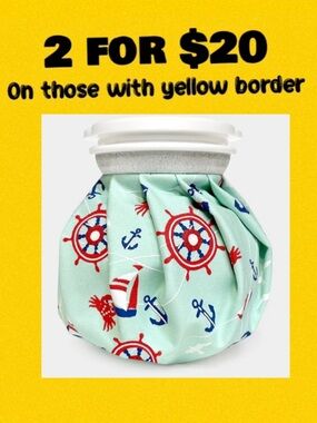 🪢 SPA SISTER Ice Bag Cold Therapy, Nautical Theme NIB